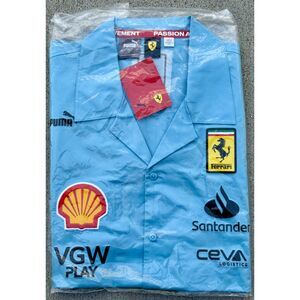 Scuderia Ferrari Miami Shirt 2024 Special Edition New Men’s Large Blue Puma F1